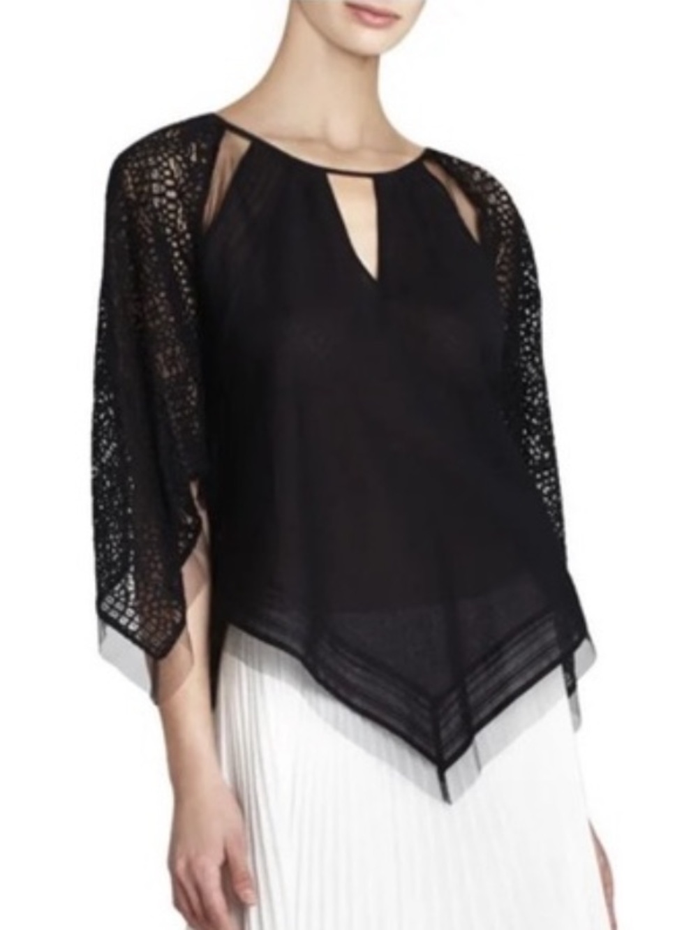 BCBGMaxazria Elyza Peasant Top